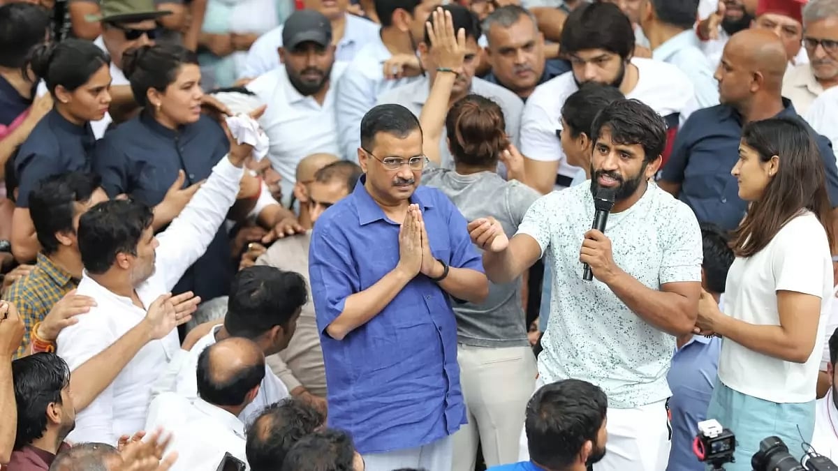 Wrestlers Protest At Jantar Mantar