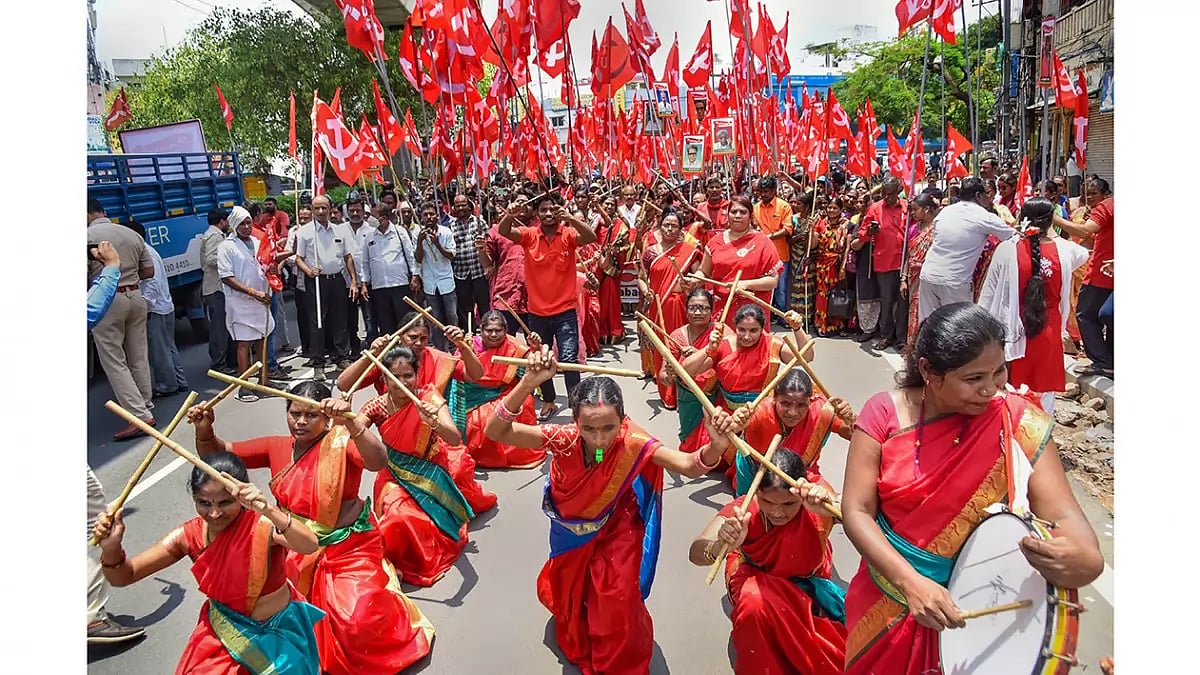 Labour Day: CITU march in Hyderabad