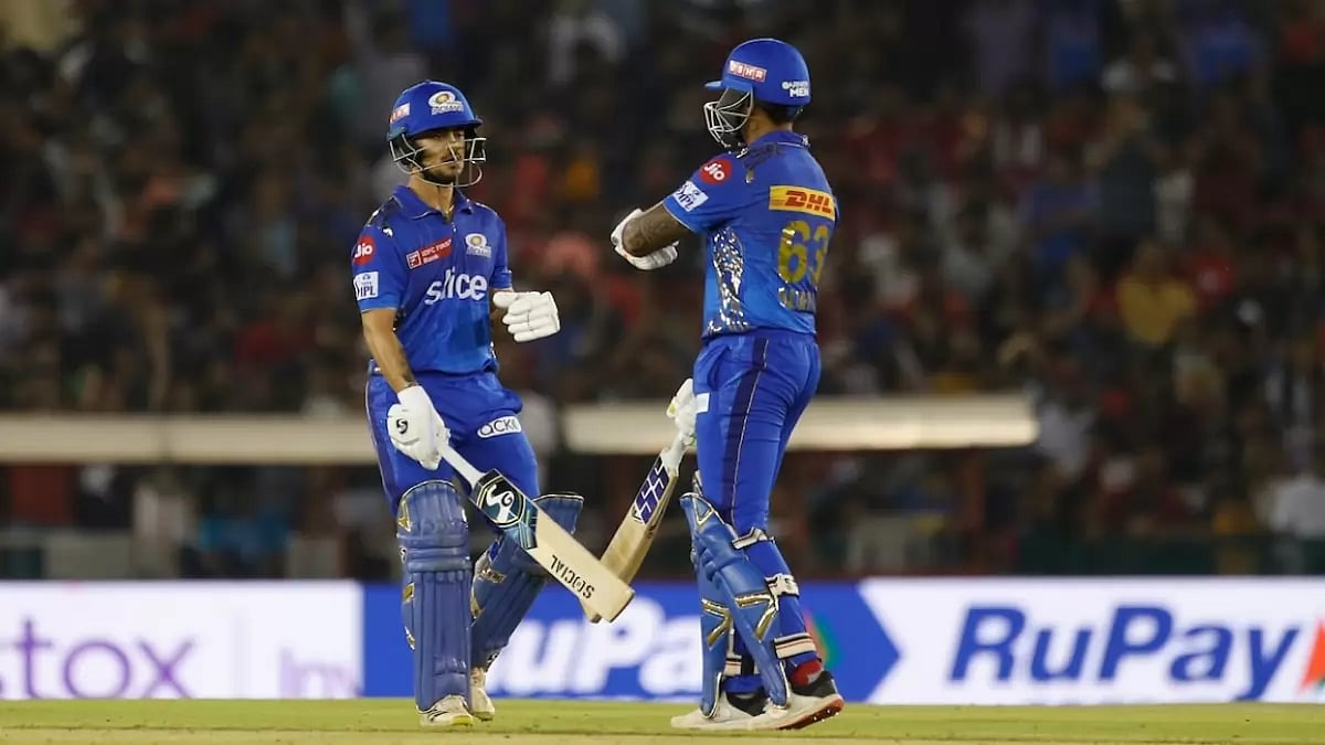 Ishan Kishan, left, and Suryakumar stitched a partnership of 116 runs on Wednesday.