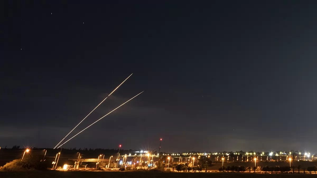 Rockets are launched from the Gaza Strip towards Israel are seen from Israeli side of the border. (Representative Photo)