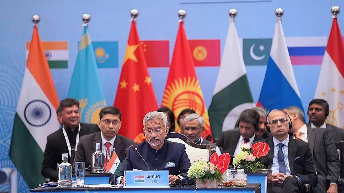 Getty Images : Indian Foreign Minister S. Jaishankar participates in a foreign ministers' meeting of the Shanghai Cooperation Organisation in Benaulim, India, on May 5, 2023