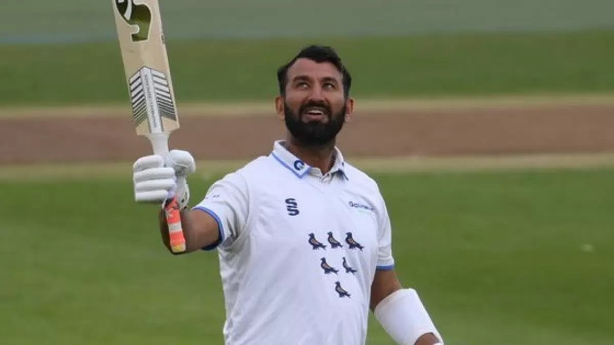 Pujara hit 136 off 189 balls with the help of 19 fours and one six.