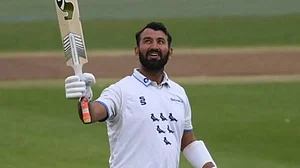 Pujara hit 136 off 189 balls with the help of 19 fours and one six.