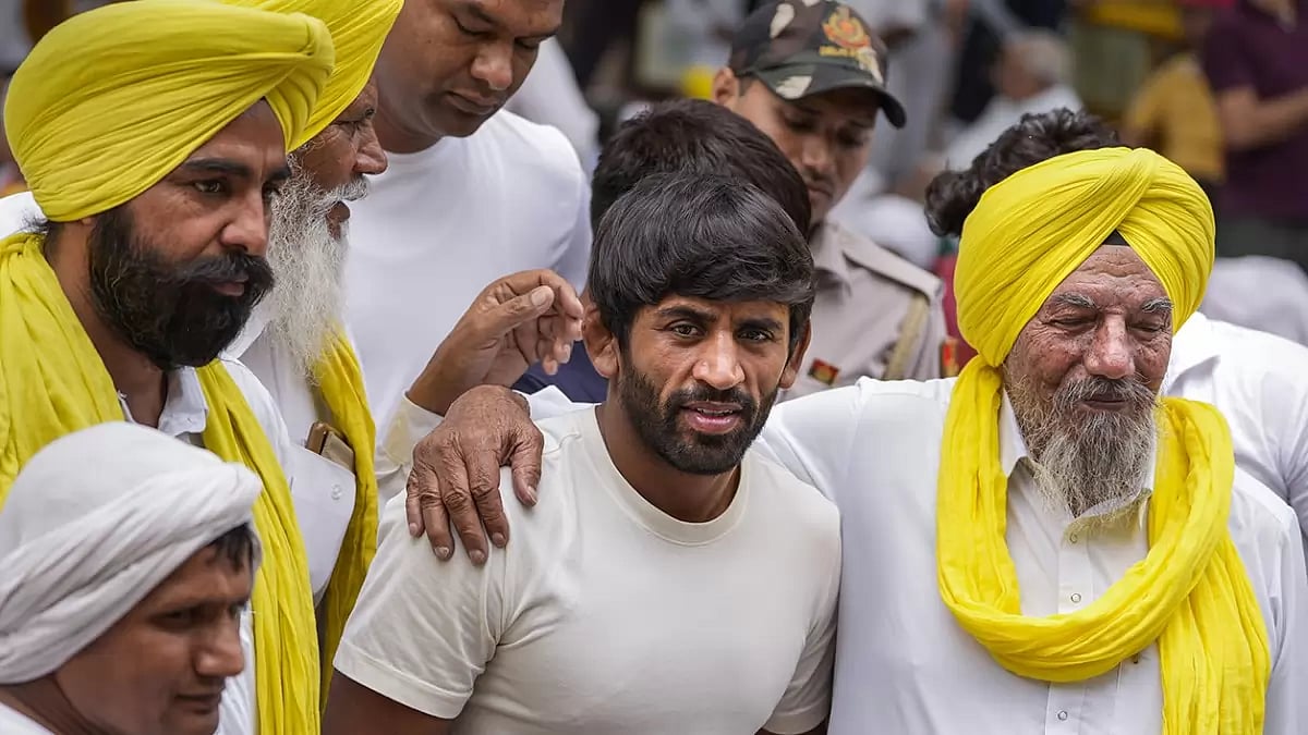 Farmers join wrestlers protest at Jantar Mantar