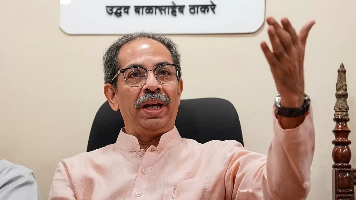 Uddhav Thackeray at press conference in Mumbai