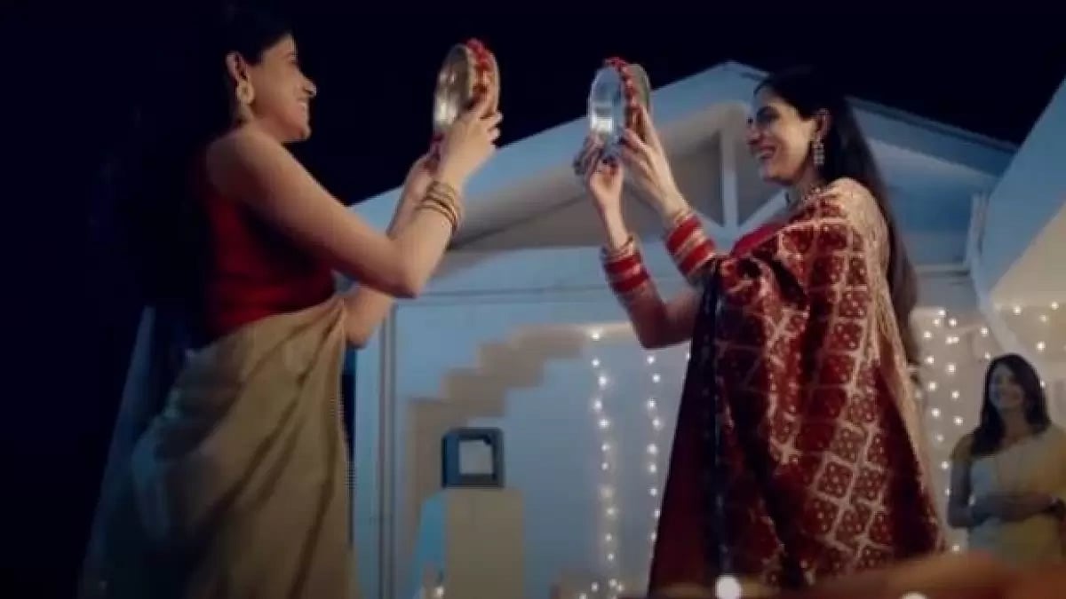 Earlier, people online were outraged by an ad featuring two women observing Karva Chauth.