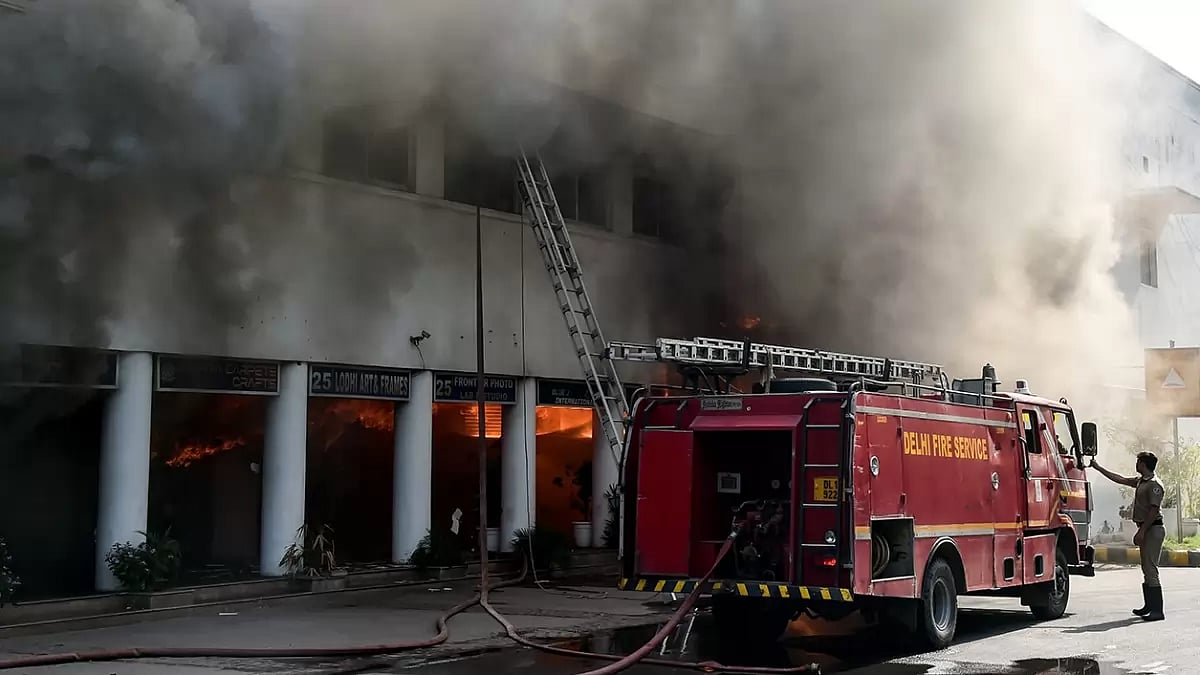 Maha: Fire Destroys Scrap Godown In Thane District