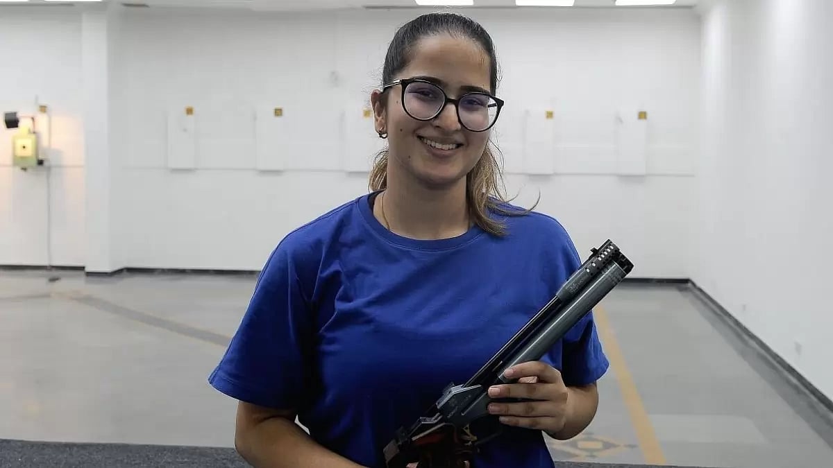 Rhythm also broke the junior women's 25m pistol world record set by Nino Salukvadze.