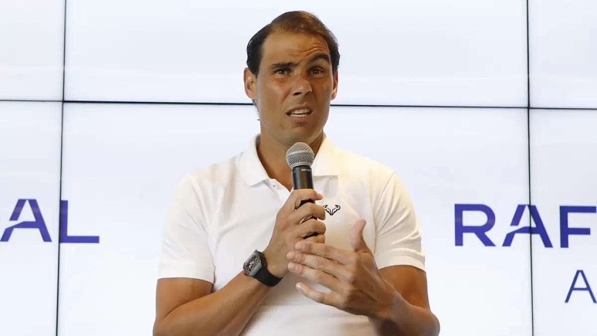 Nadal speaks during a press conference in Spain on Thursday.