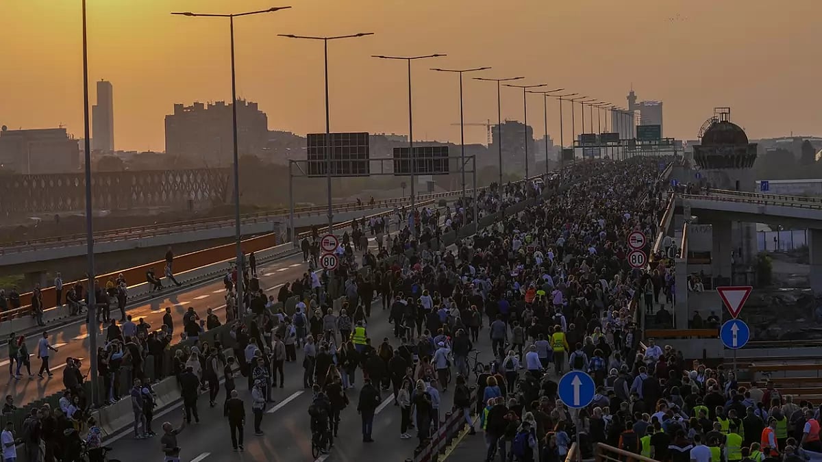 Serbia Shooting Protest