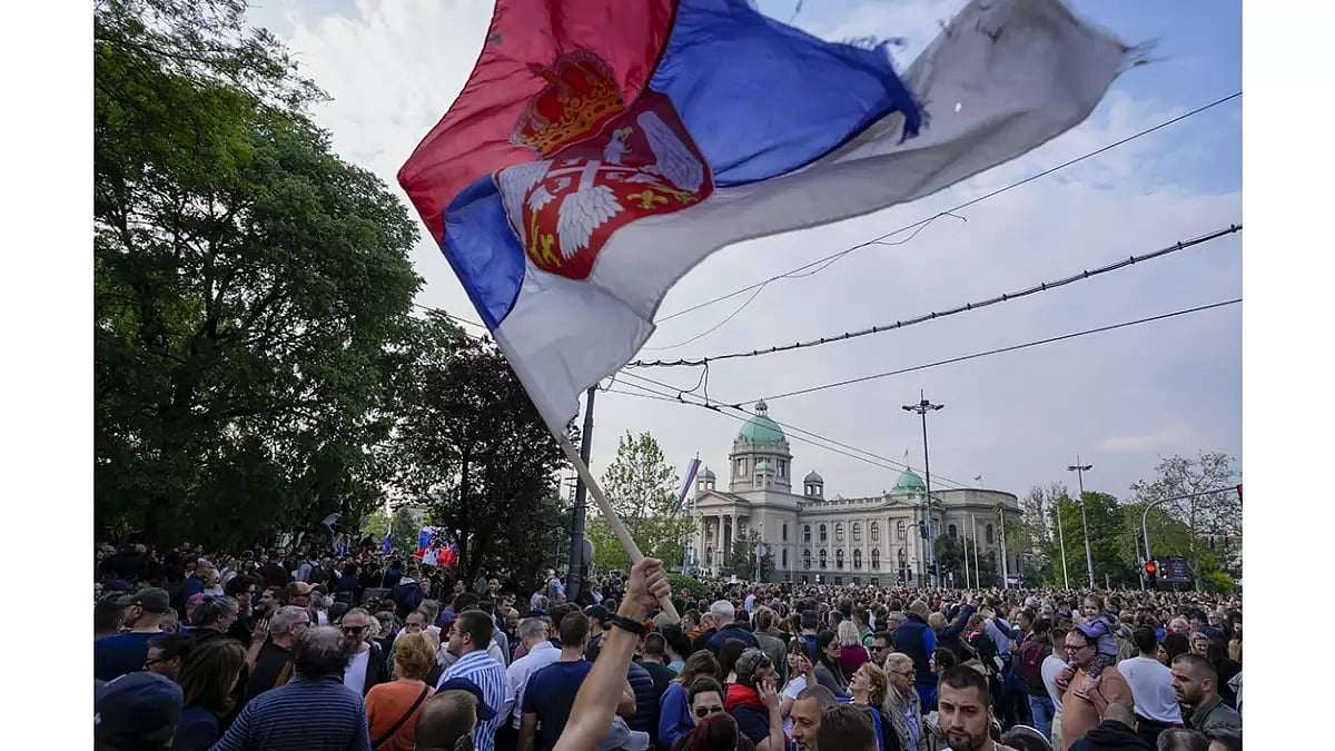 Serbia Shooting Protest