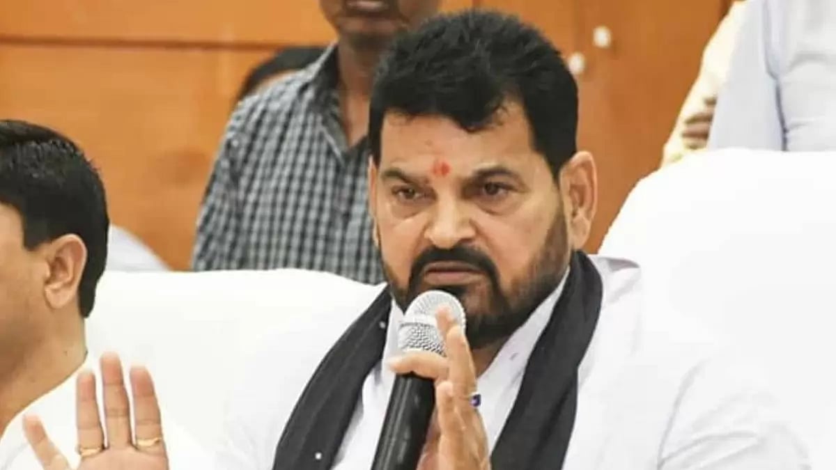 File : Former WFI chief Brij Bhushan Sharan Singh.