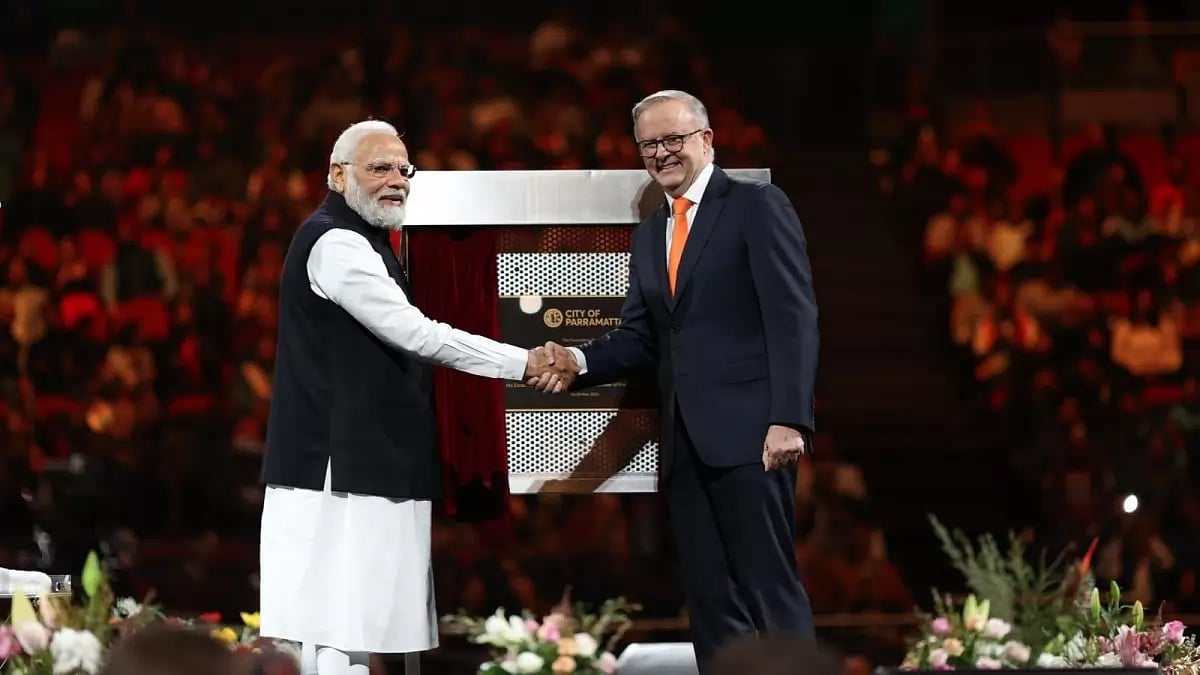 Prime Minister Narendra Modi with Australian PM Anthony Albanese in Sydney