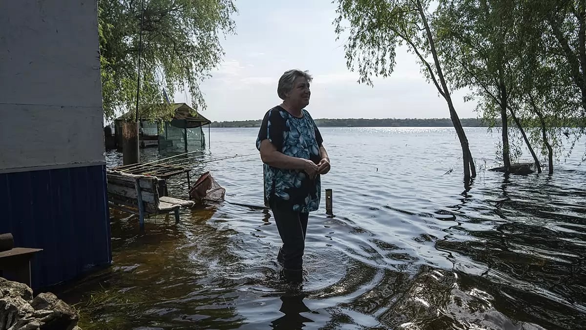 Ukraine Flooded Reservoir