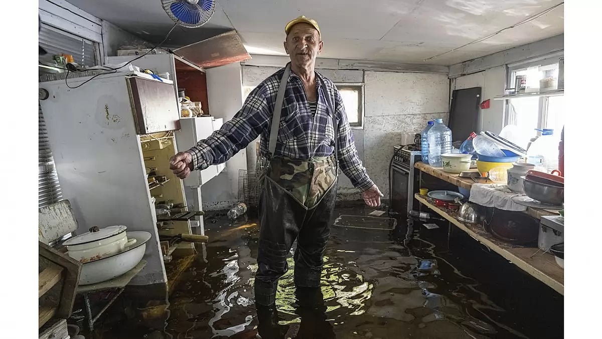Ukraine Flooded Reservoir