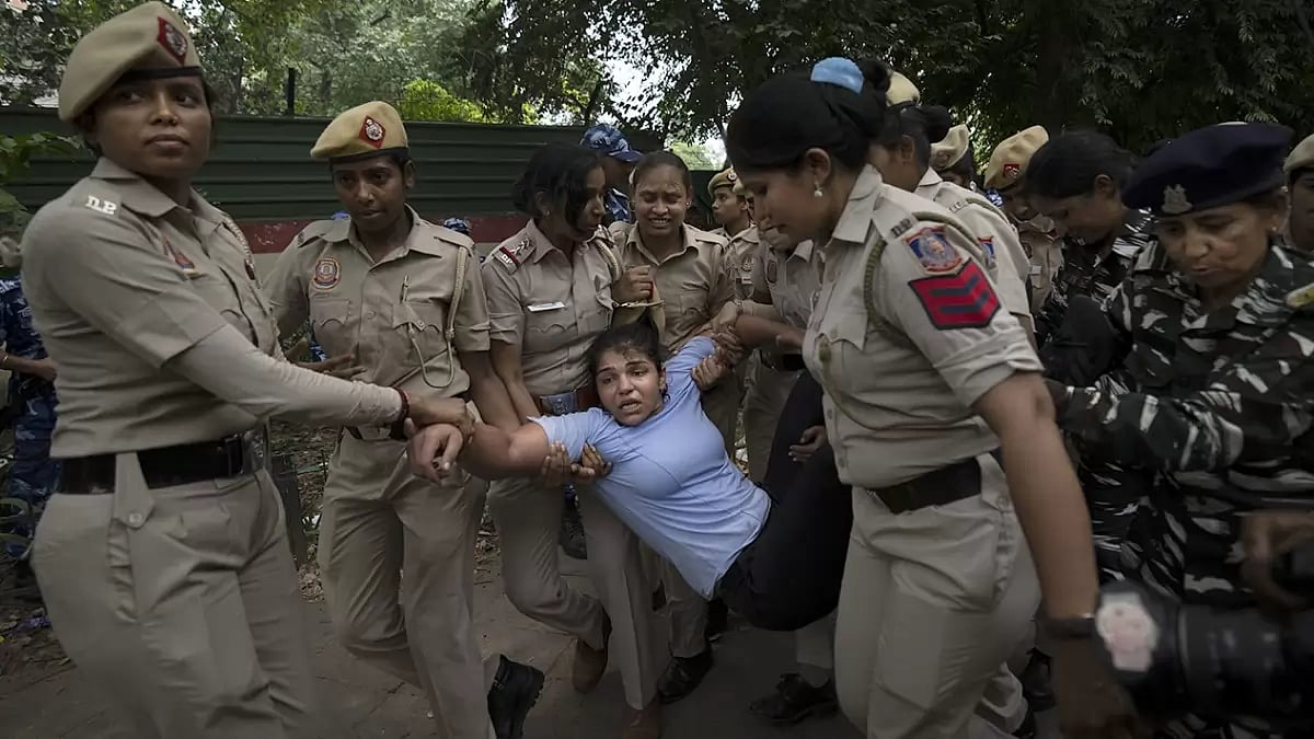 Wrestlers Protest