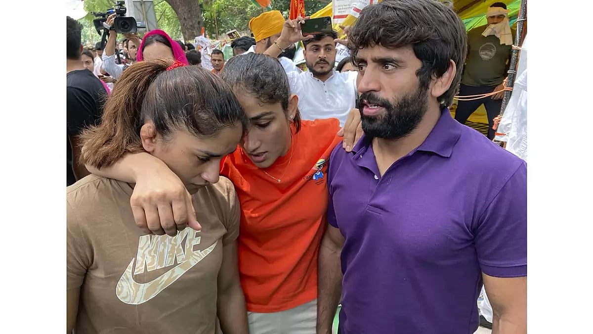 Wrestlers Protest