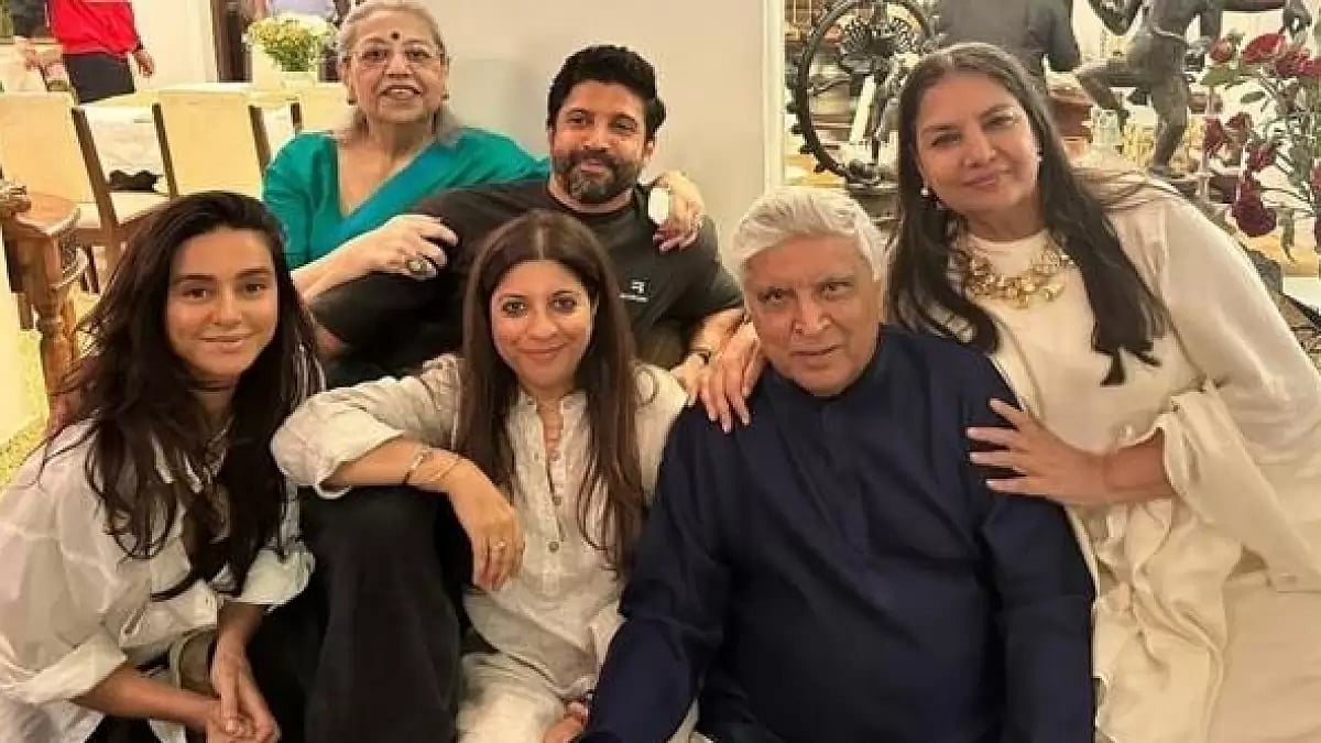 Shabana Azmi with her family