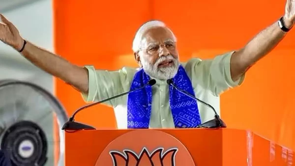 Modi while addressing a public meeting here under Dhenkanal Lok Sabha seat |