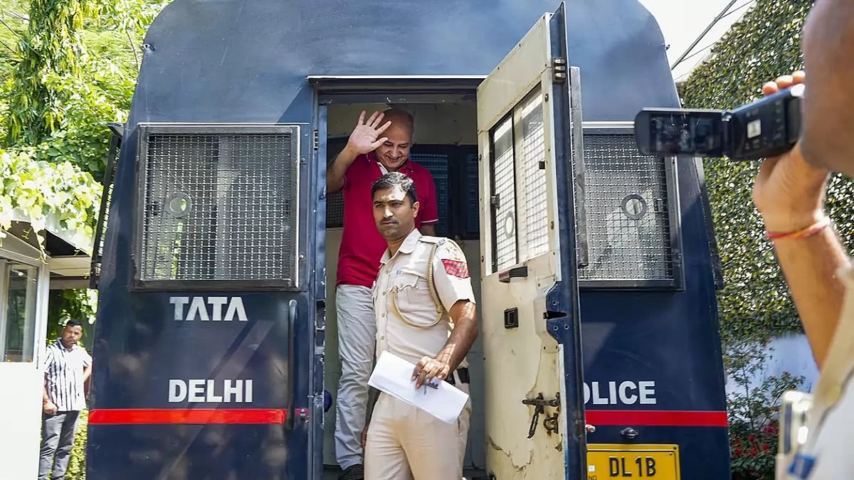 Manish Sisodia at his residence