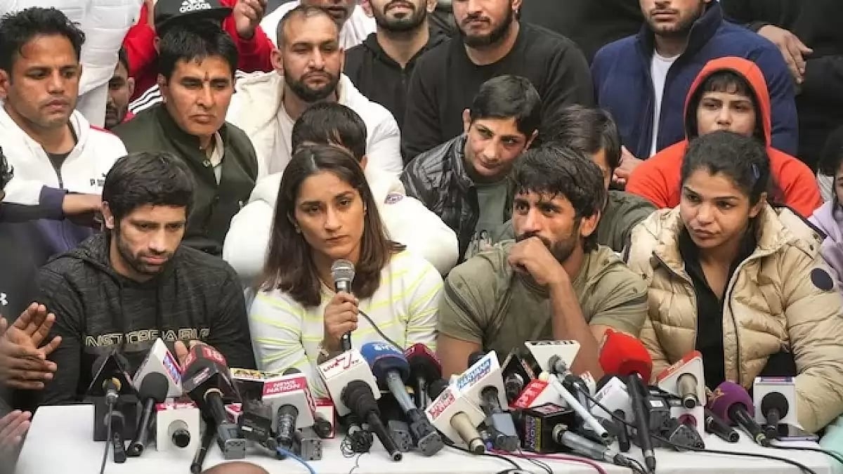 The wrestlers sat on Jantar Mantar for 38 days before Delhi Police detained them for violating law on May 28.