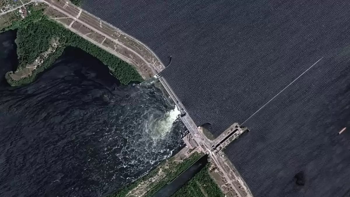 Kakhovka dam breach in southern Ukraine 