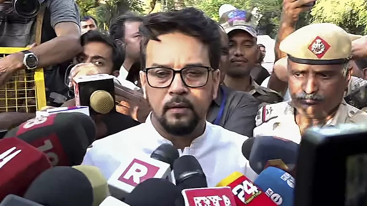 Anurag Thakur addresses press