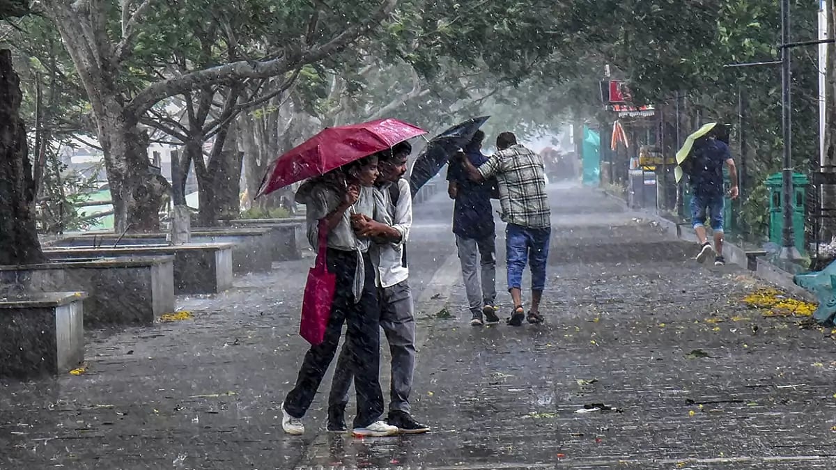 Monsoon rain in Kerala