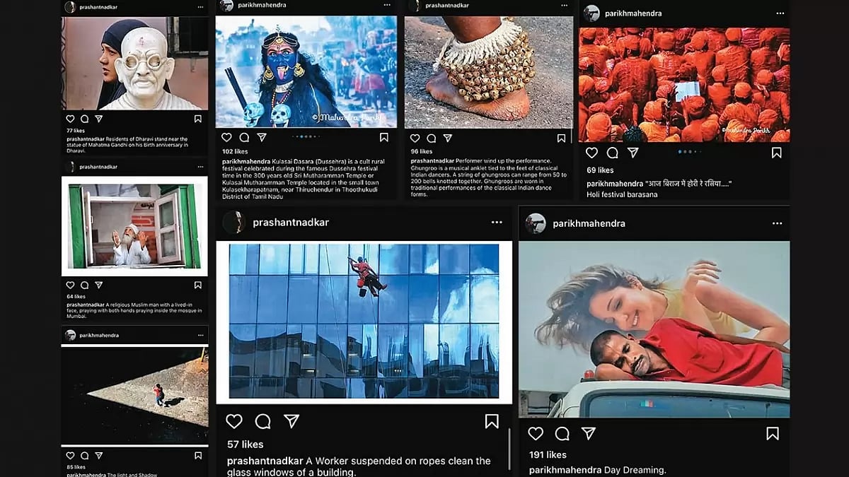 Impressive Body of Work: A collage of images taken from the Instagram profiles of Prashant Nadkar and Mahendra Parikh 