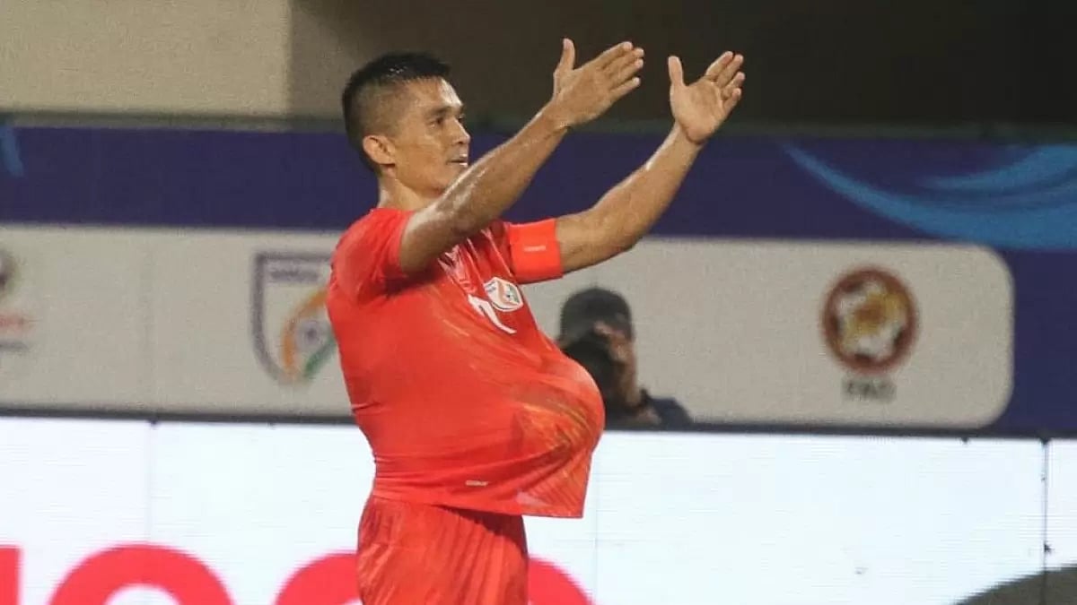 Chhetri celebrated the goal by letting the world know that he is going to be a father soon.