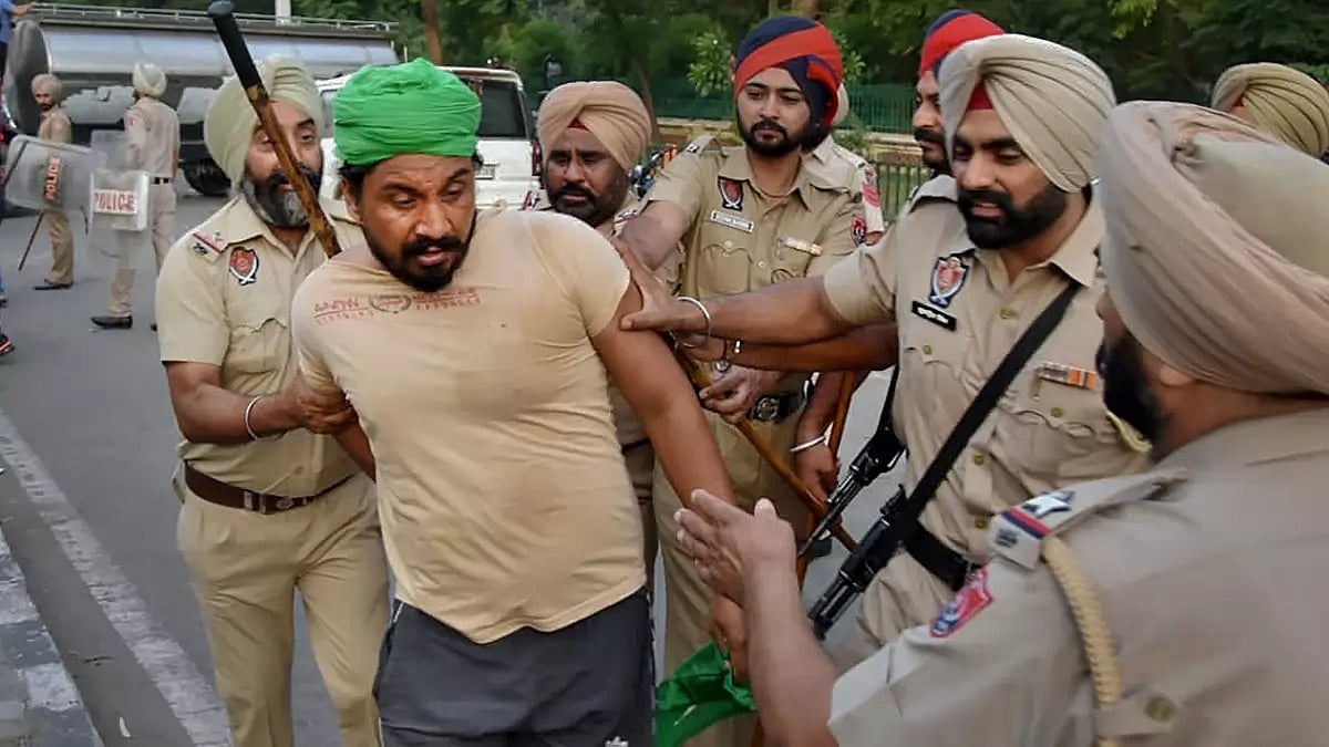 Farmers protest in Patiala