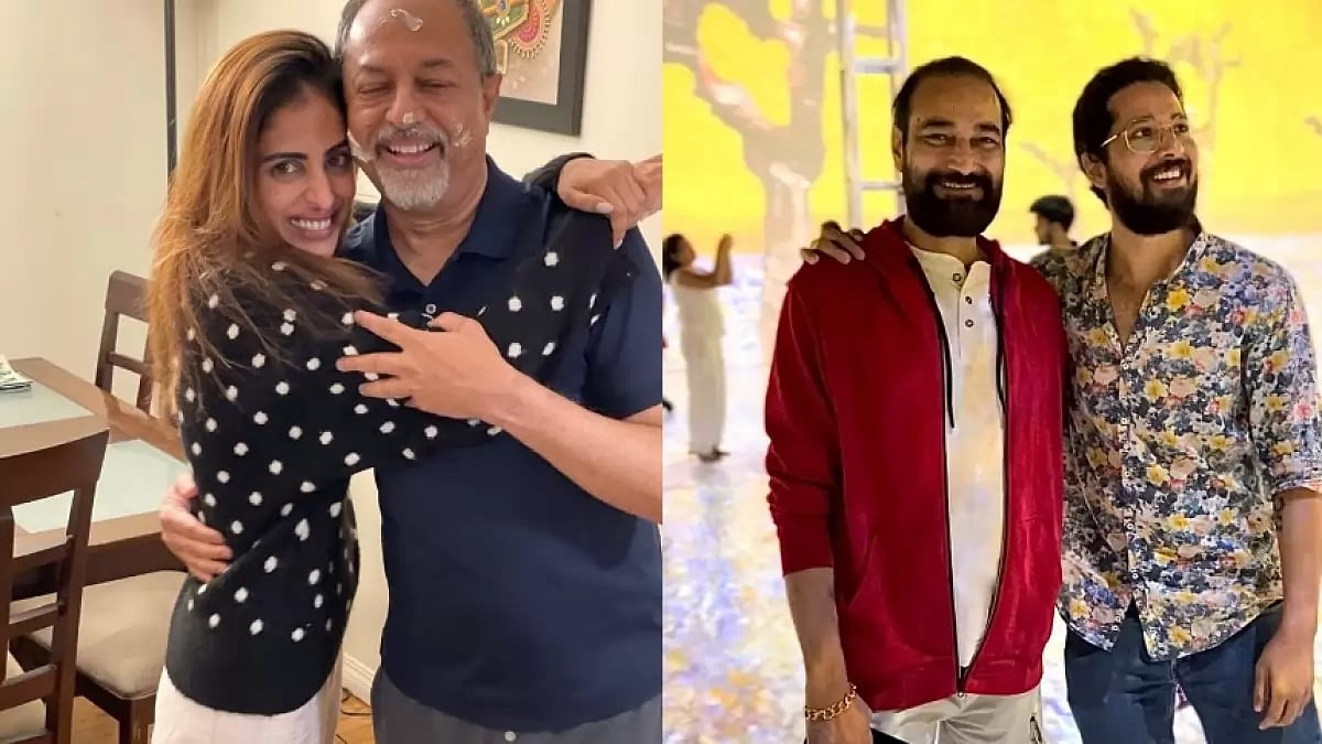 Priya Banerjee and Rajat Barmecha with their father