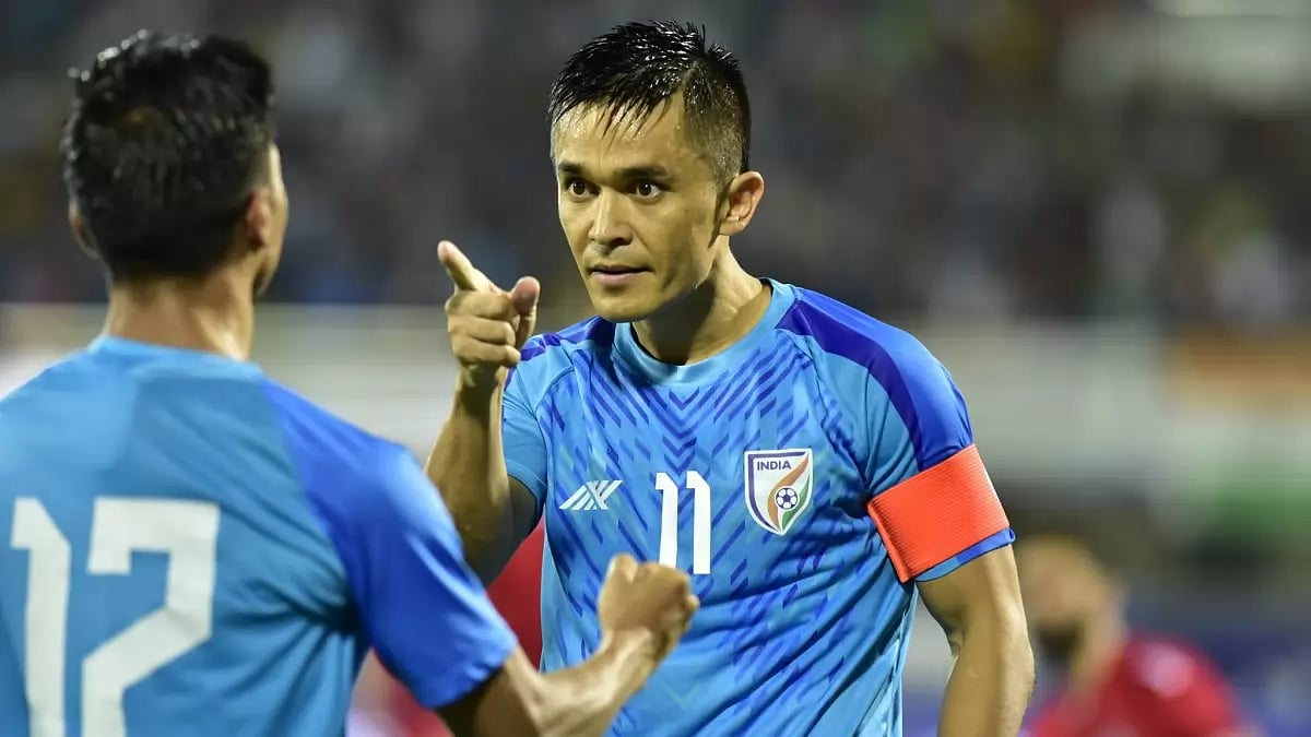 India's influential skipper Sunil Chhetri scored his 87th international goal.