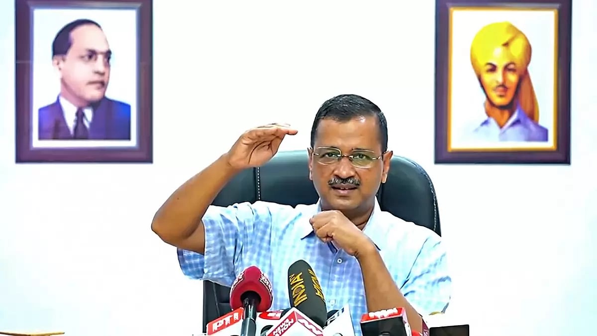 Arvind Kejriwal addresses the media