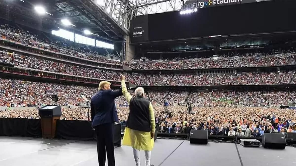 Modi and former US President Donald Trump during 'Howdy, Modi' event