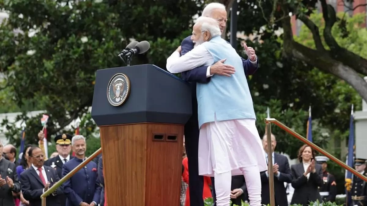 Prime Minister Narendra Modi and US President Joe Biden at the White House