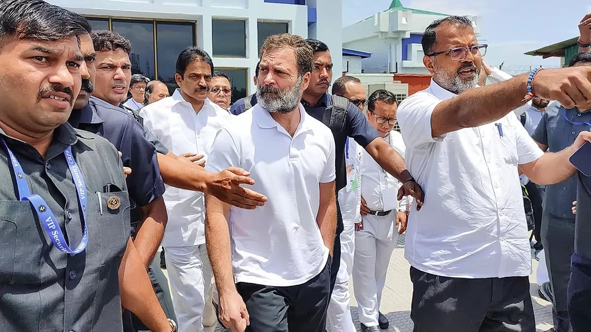Rahul Gandhi arrives in Imphal