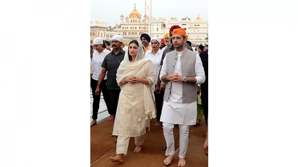 Raghav Chadha at Golden Temple