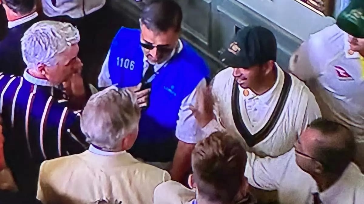 One MCC member is seen having an argument with Australias Usman Khawaja.
