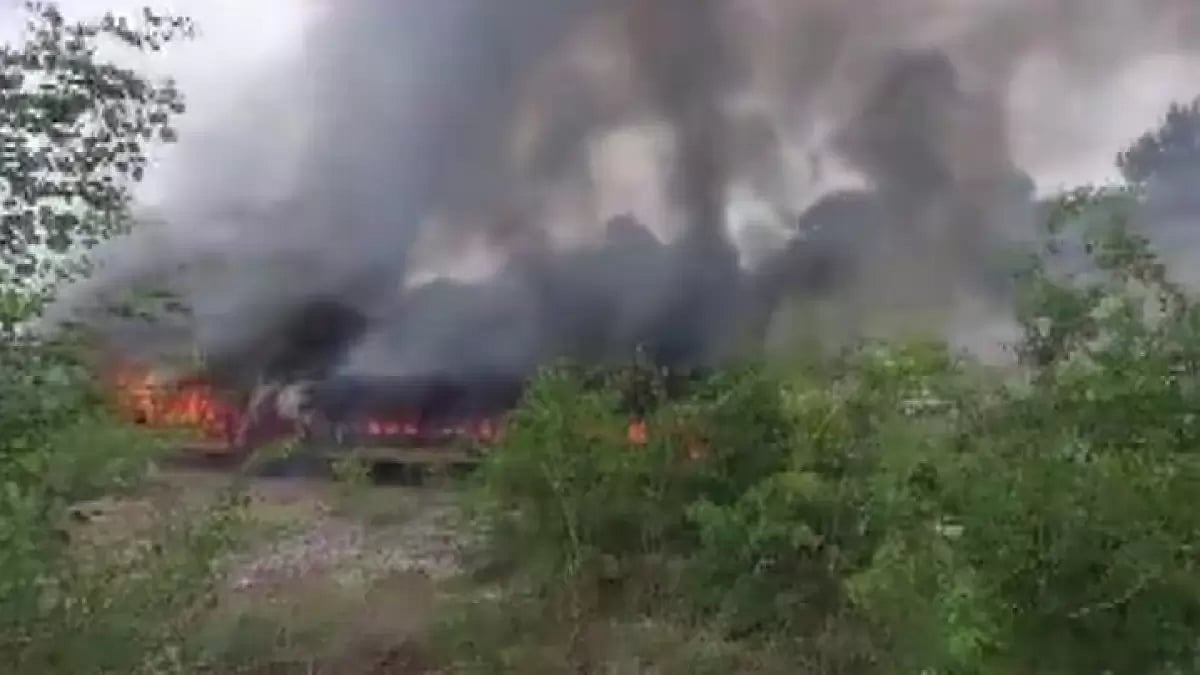 Representational Image  : Goods Train Catches Fire In UP |