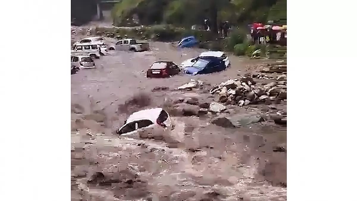 Beas in spate after rain