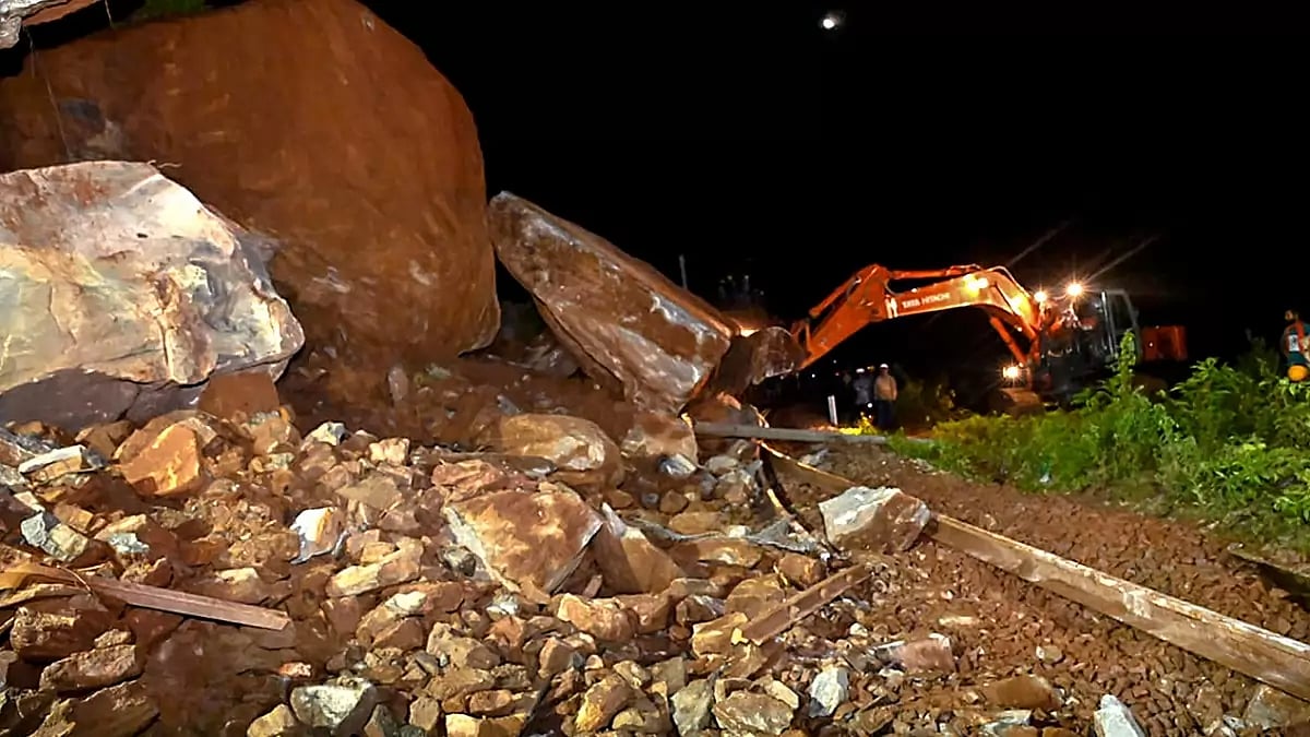 Rain-triggered landslide in Andhra Pradesh