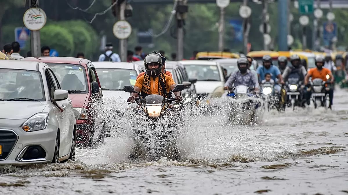 Flooding in Delhi after monsoon rains