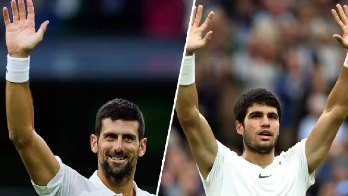 File : Wimbledon Final 2024: Carlos Alcaraz takes on Novak Djokovic.