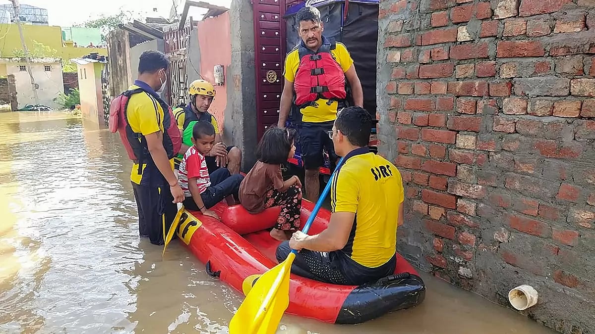 Delhi-Noida Floods: NDRF Rescues Cows, Dogs, And A Bull Worth Rs 1 Crore