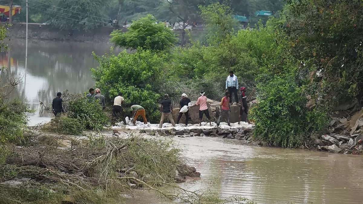 Flooding after monsoon rains