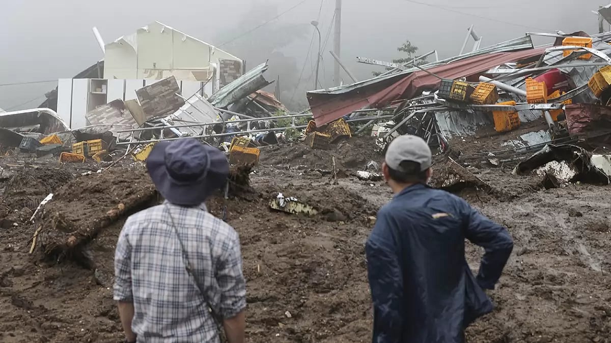 Rain-triggered landslide in South Korea