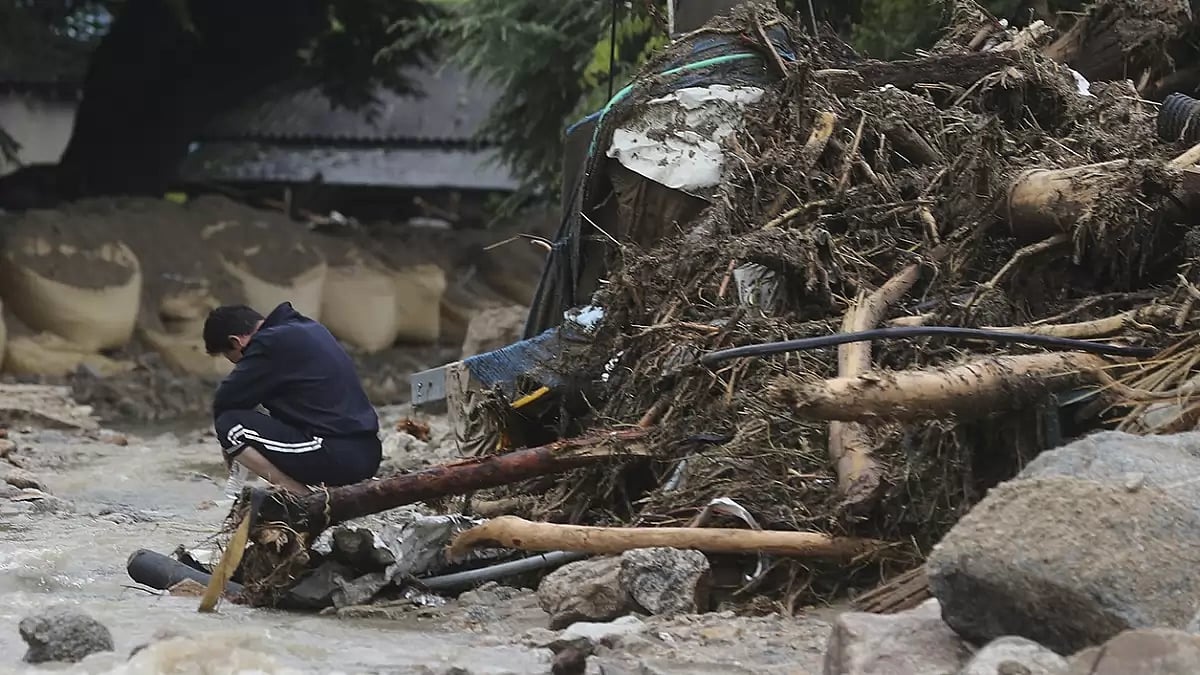 Rain-triggered landslide in South Korea