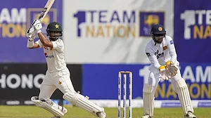 Rain played a spoilsport as only 75 overs of the specified 98 overs could be bowled in the day.