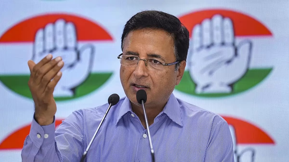 Randeep Surjewala addresses press